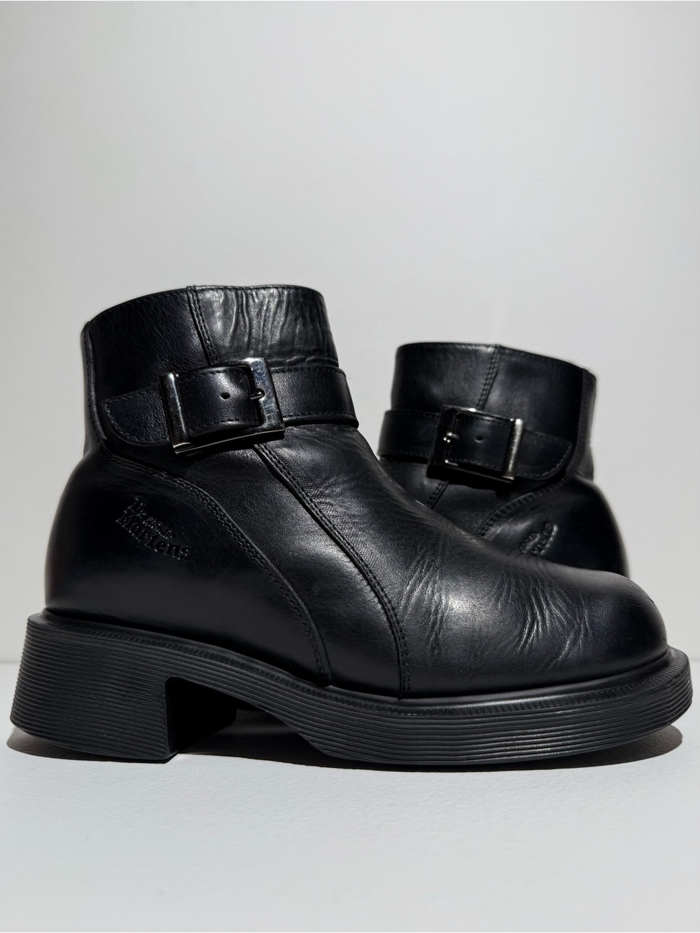 Vintage Dr. Martens 8726 Black Jazz Heel Boots UK 4